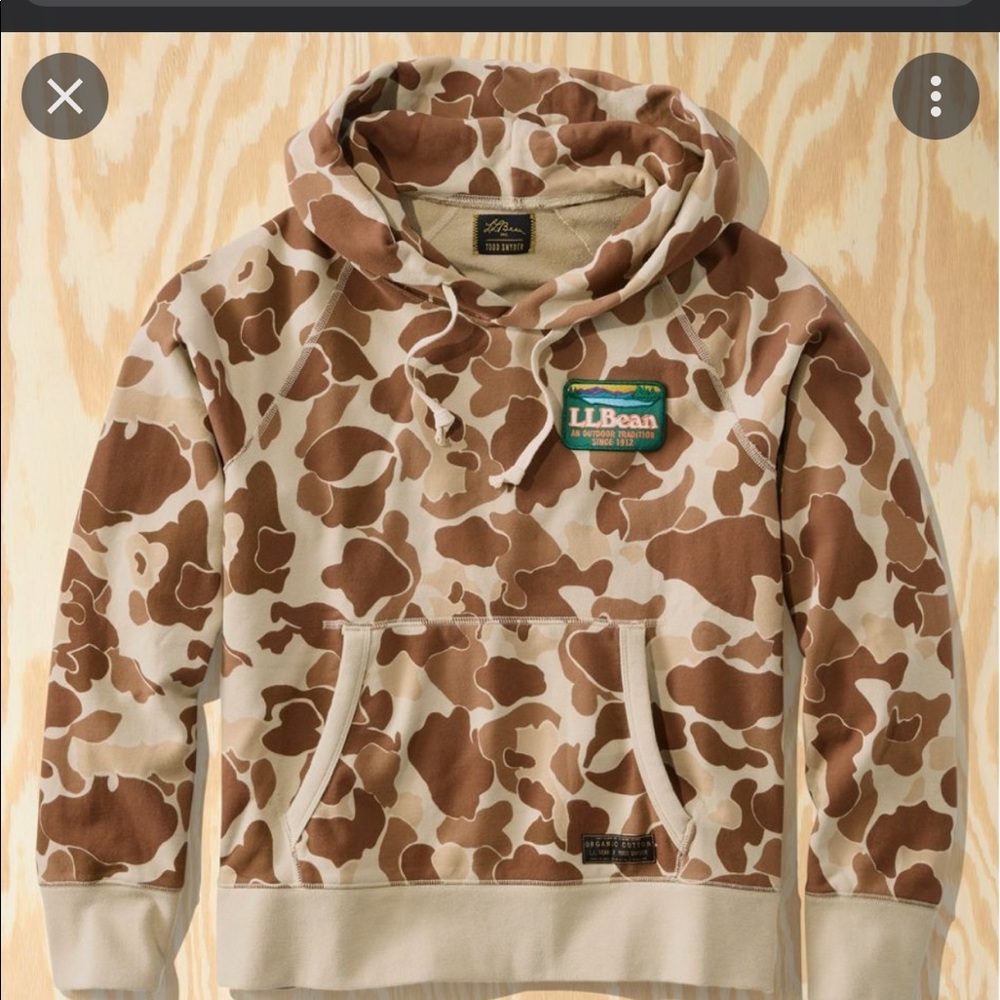 Todd Snyder LL bean camo hoodie